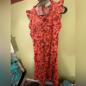 Orange floral maxi dress Universal Thread